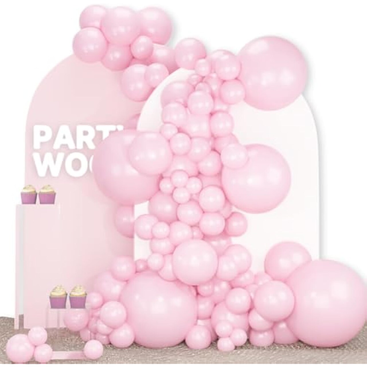 PartyWoo Balloons 142 pcs Balloons Different Sizes Pack of 18 12 10 5 Balloon arch Balloon Garland for Birthday Baby Shower Party Decorations
